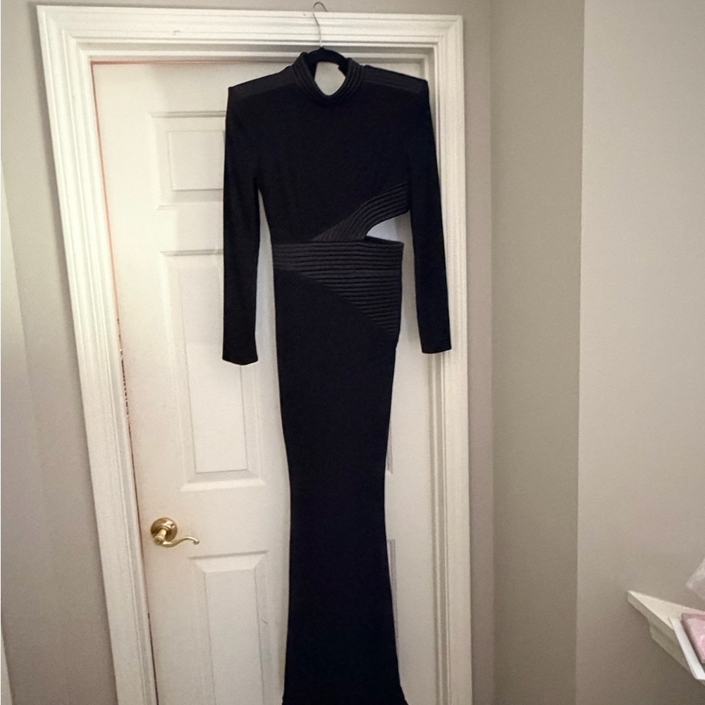 Zhivago Black Long Sleeve Cutout Maxi Dress
